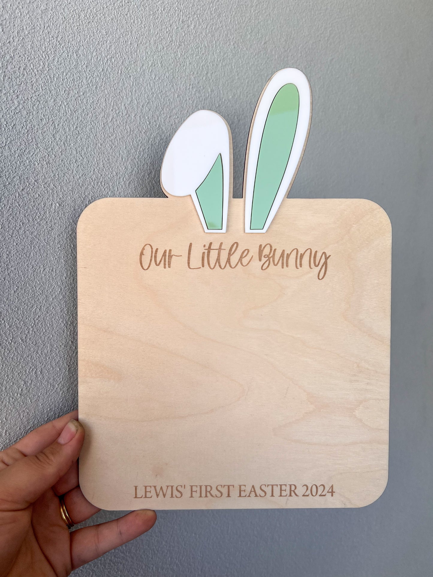 Our Little Bunny Foot/Handprint Plaque