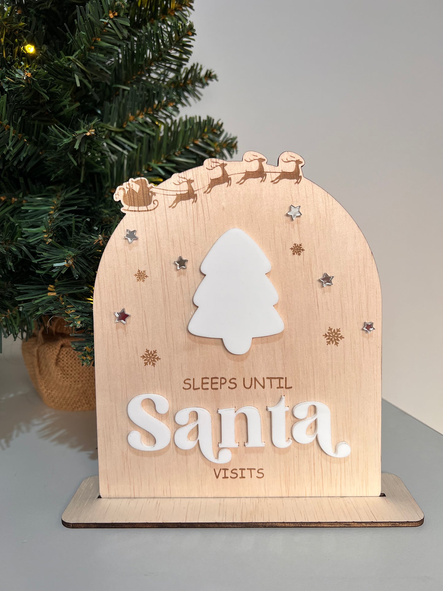 Sleeps Until Santa Christmas Countdown