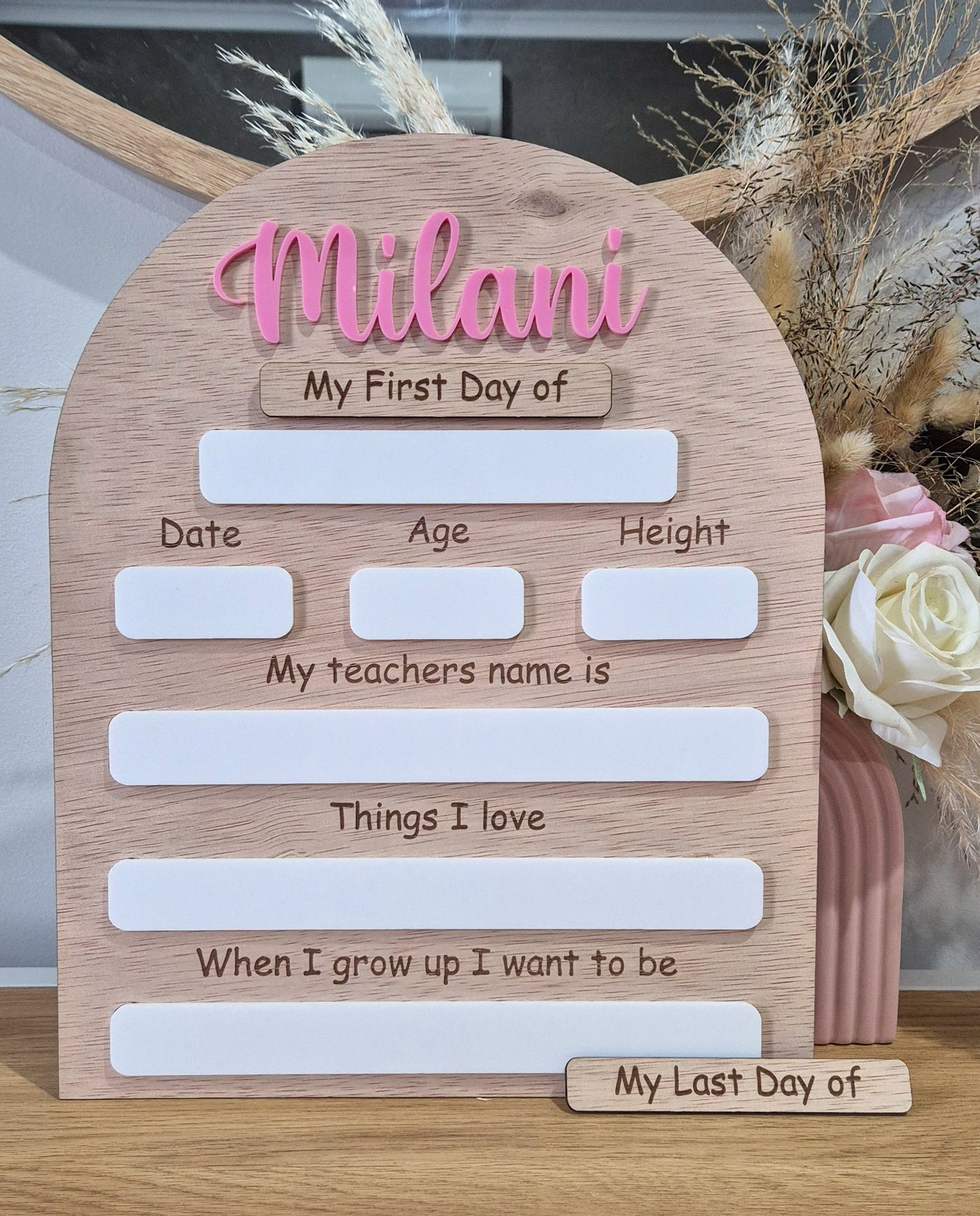 First Day Board - with Extra Details