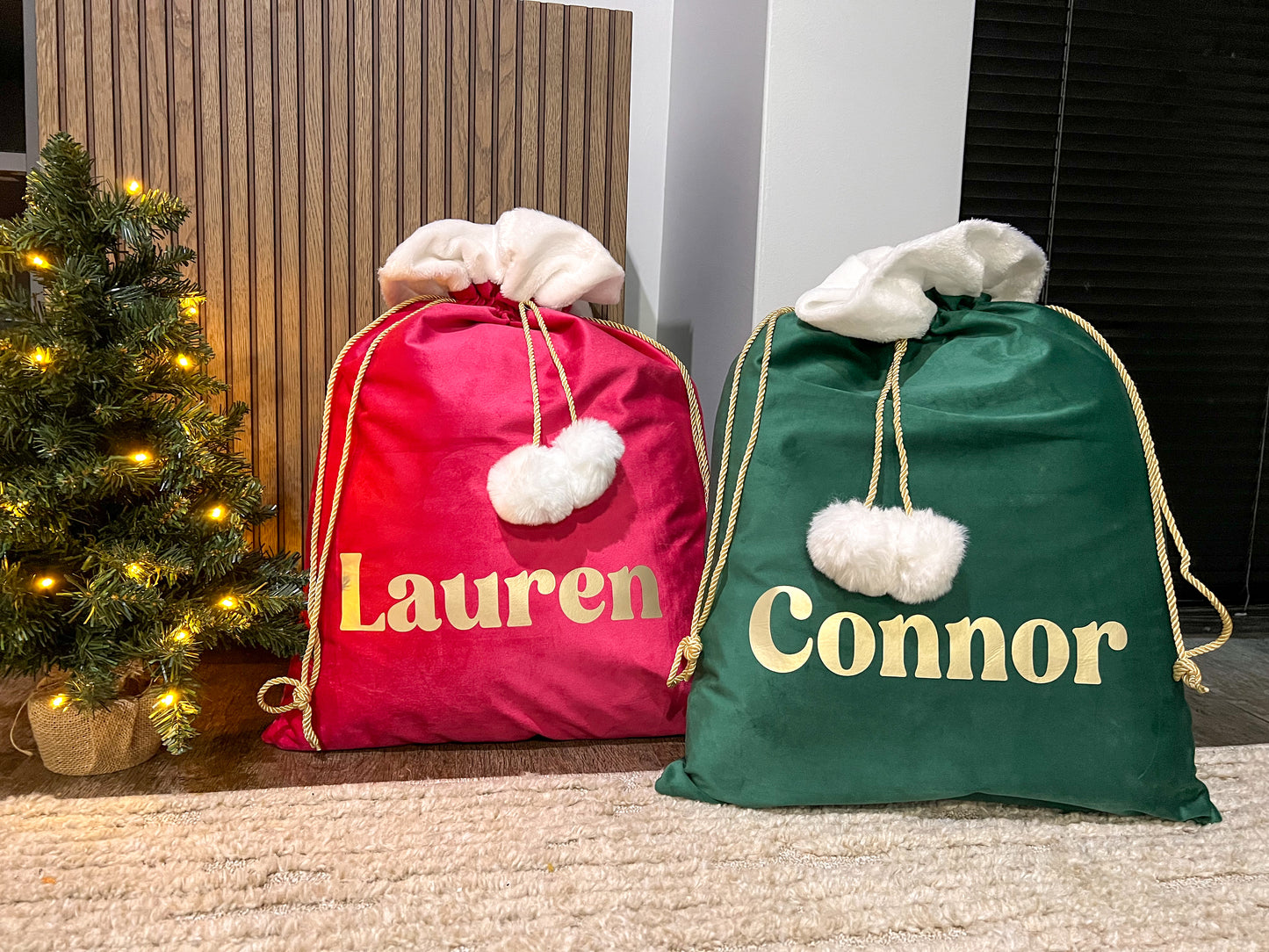 2024 Personalised Christmas Velvet Santa Sack