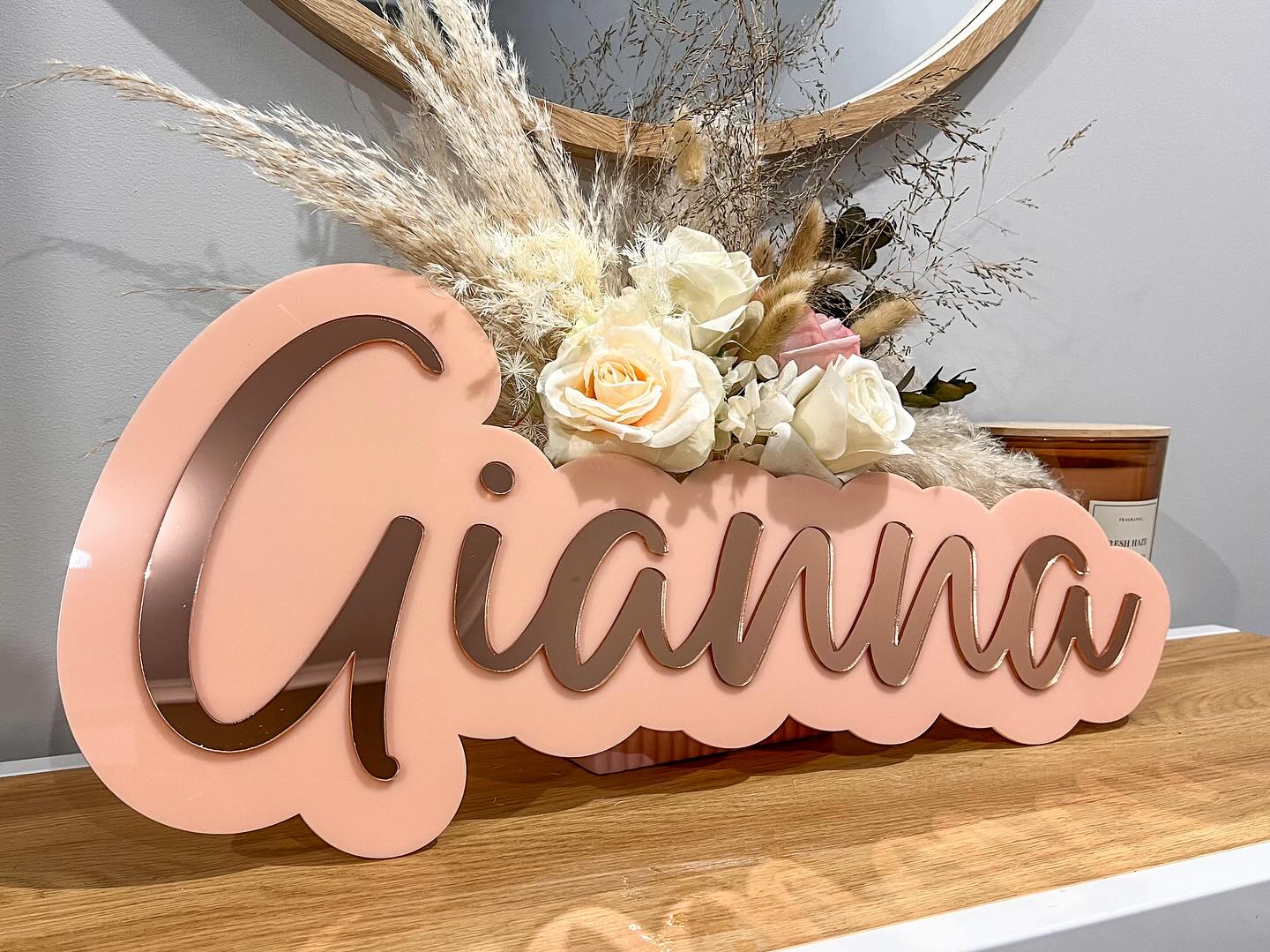 Double Layer Wall Name Plaque