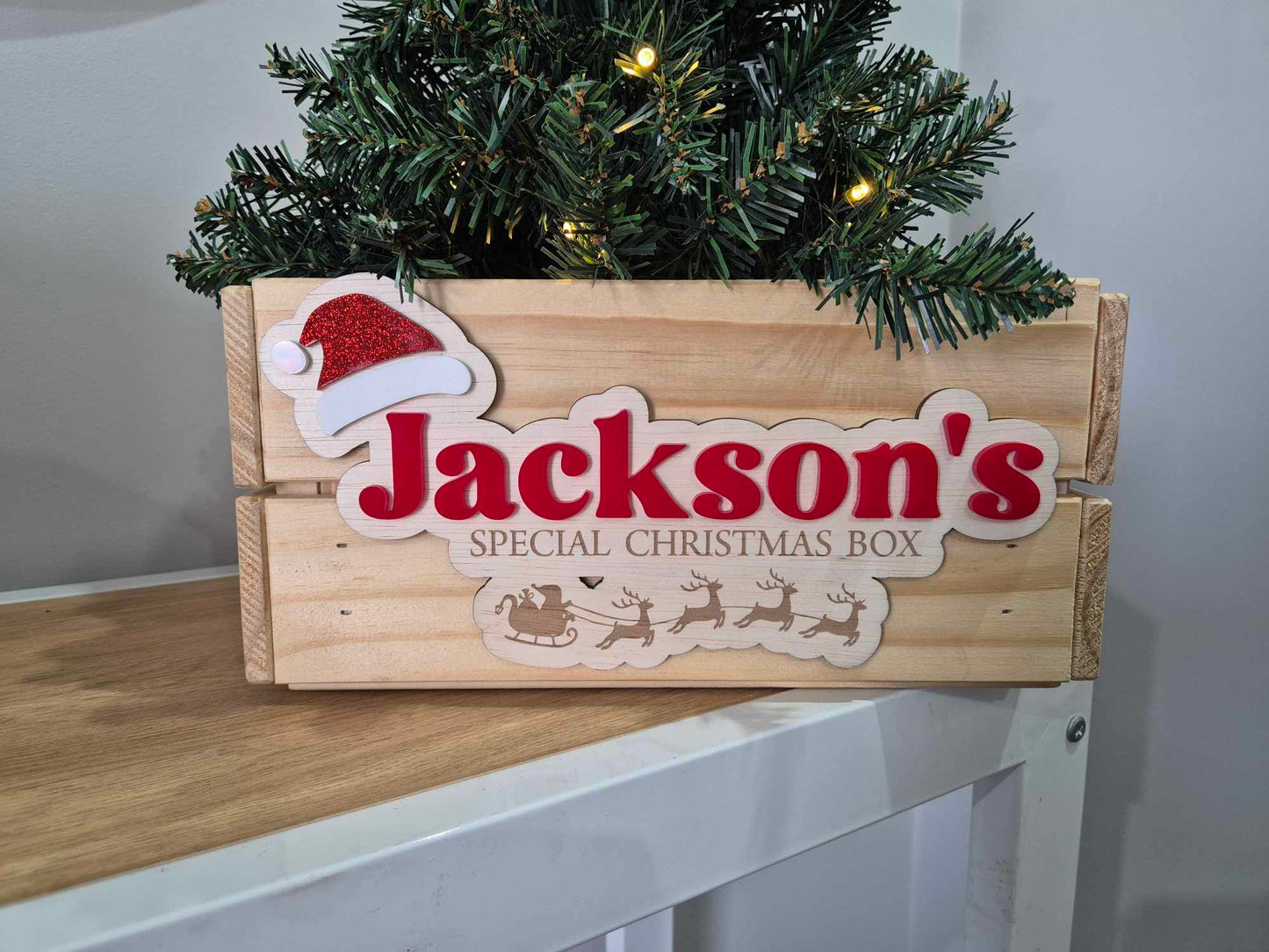 DIY Christmas Crate (Hat & Sleigh) - PLAQUE ONLY