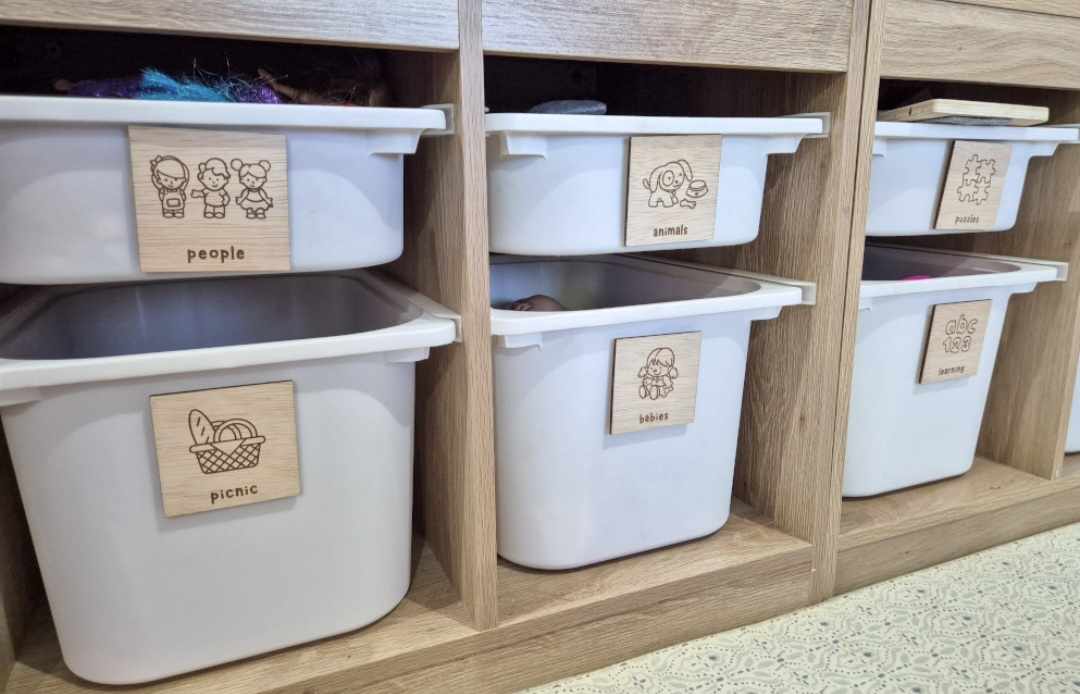 Kids Toy Storage Tub Labels
