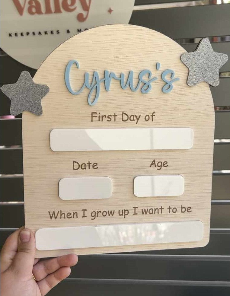 “My First Day” Board - stars
