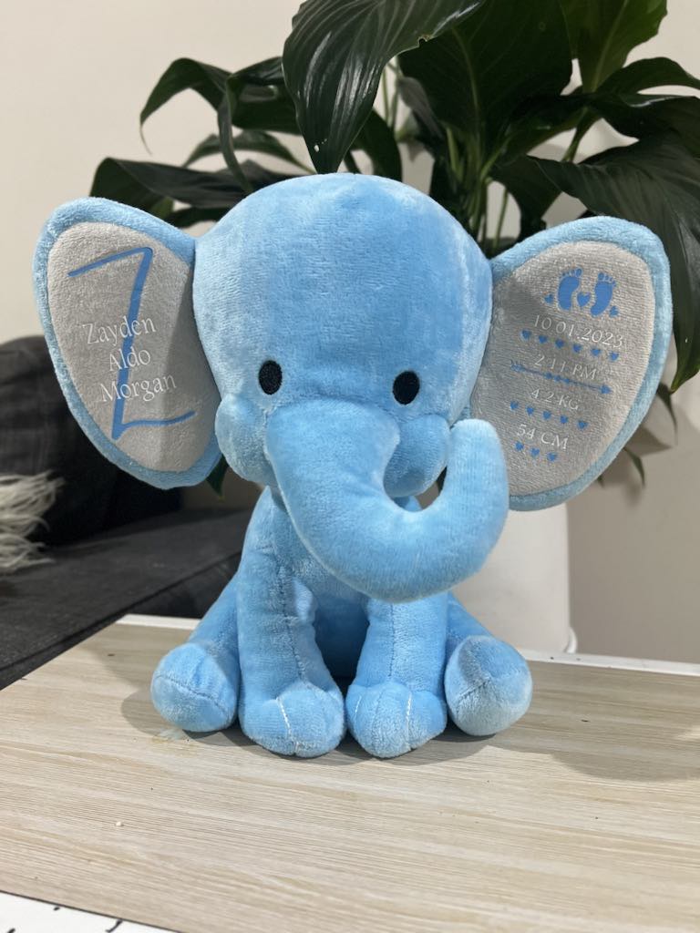 Birth Details Elephant Plush
