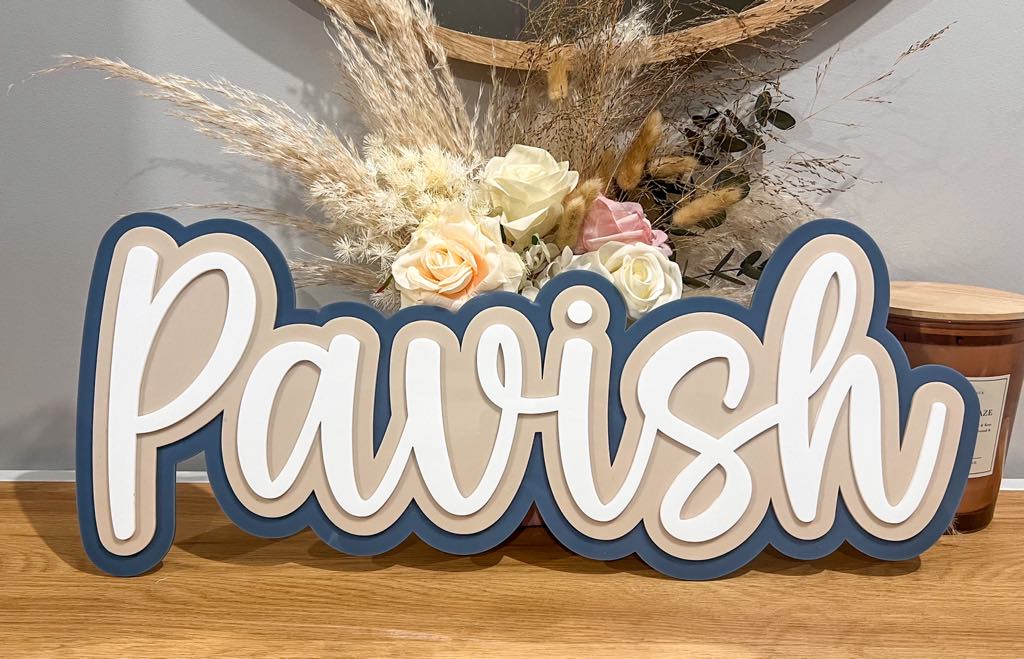 Triple Layer Wall Name Plaques