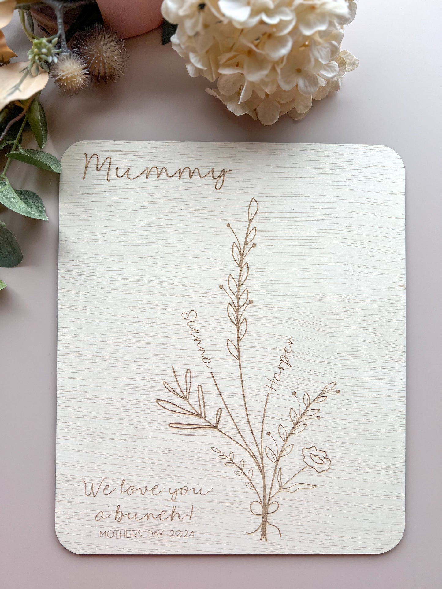 Handprint Bouquet Plaque