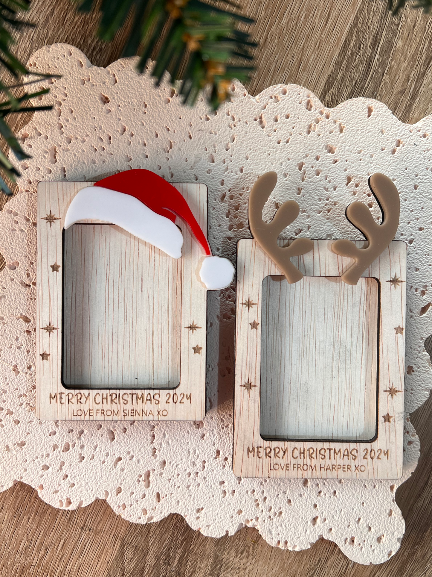 Christmas Fridge Picture Frame 2"x3" Mini Photo