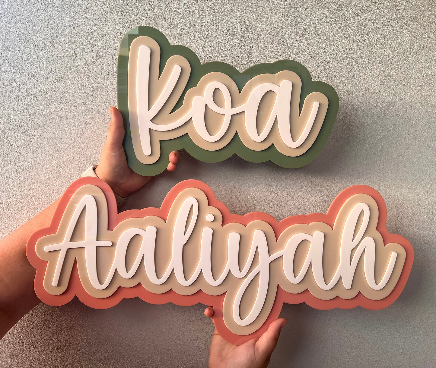 Triple Layer Wall Name Plaques