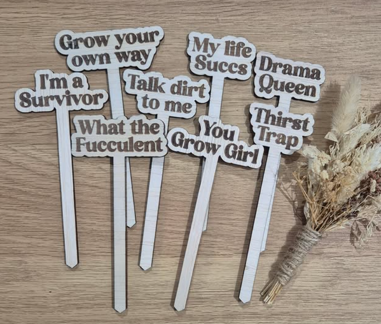 Punny Plant Stakes