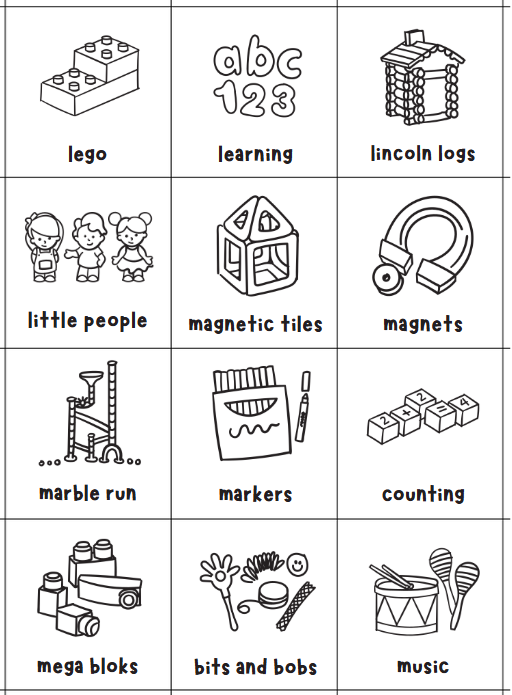 Kids Toy Storage Tub Labels