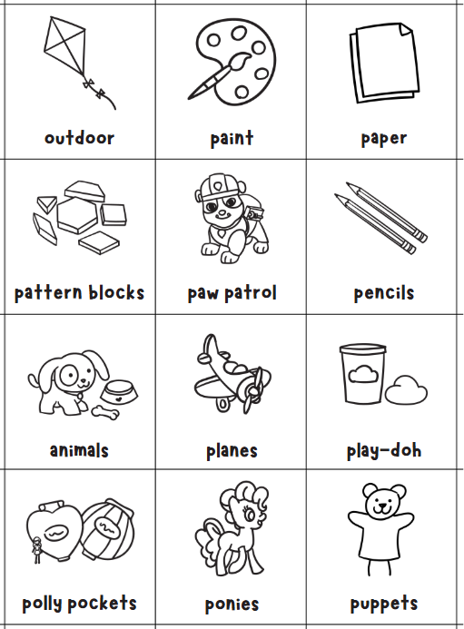Kids Toy Storage Tub Labels