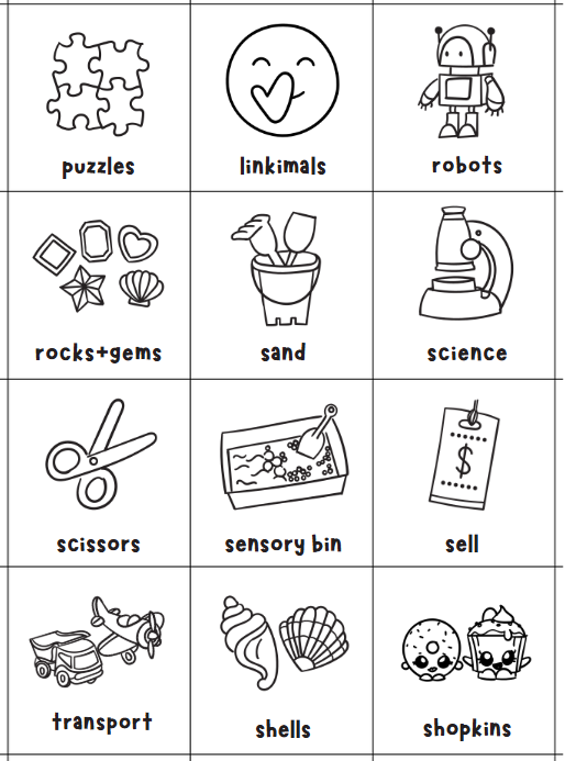 Kids Toy Storage Tub Labels