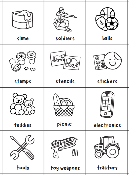 Kids Toy Storage Tub Labels