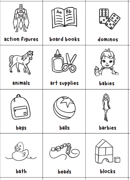 Kids Toy Storage Tub Labels