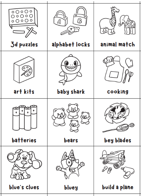 Kids Toy Storage Tub Labels