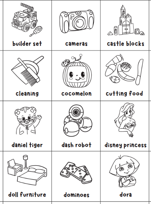 Kids Toy Storage Tub Labels