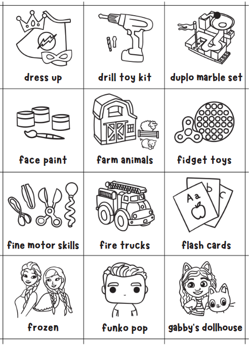 Kids Toy Storage Tub Labels