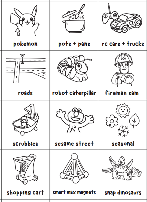 Kids Toy Storage Tub Labels