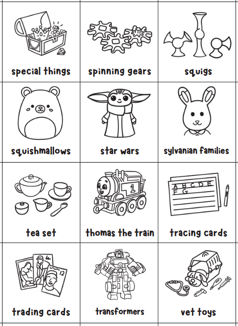 Kids Toy Storage Tub Labels