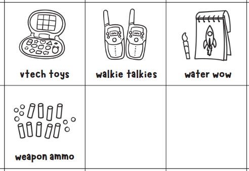 Kids Toy Storage Tub Labels