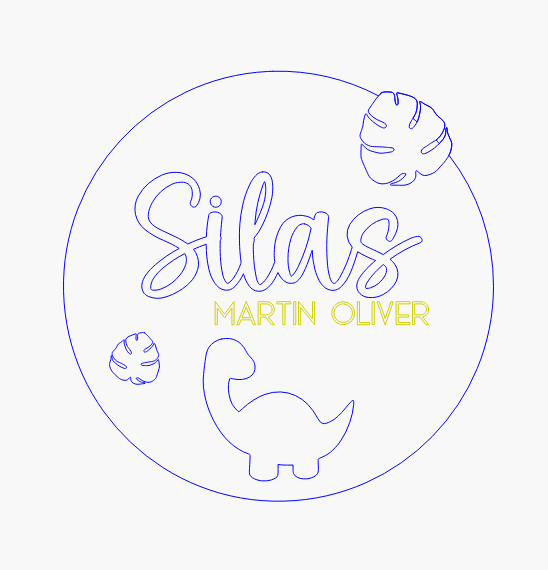 Name Announcement Plaque - Dinosaur