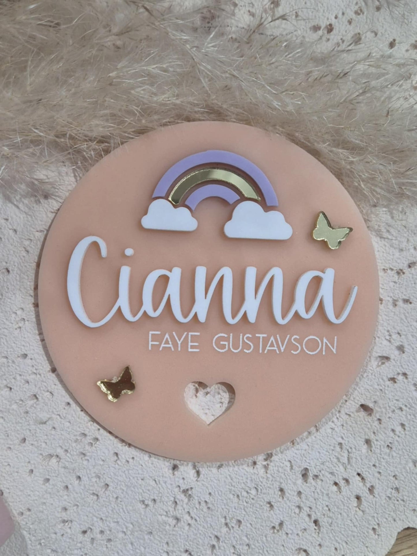 Name Announcement Plaque - Rainbow