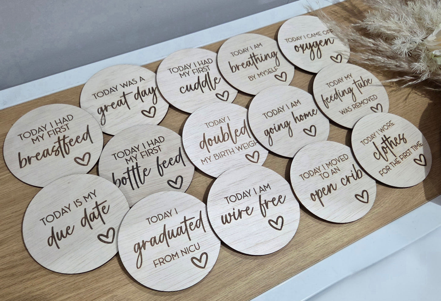 Premature NICU Baby Milestone Plaques