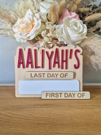 "First & Last Day" Board (mini)