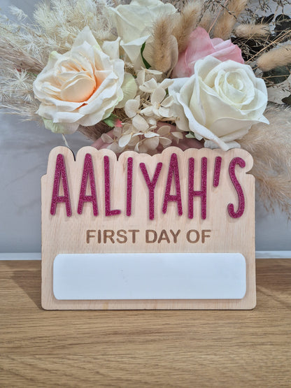 "First Day" Board (mini)