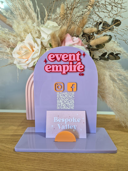 Arch Business Card Holder Sign