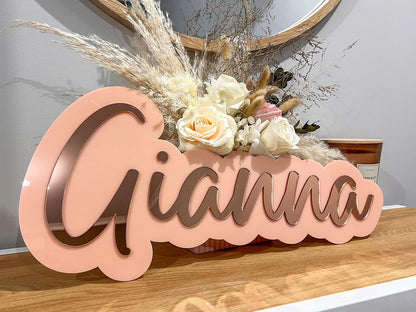 Double Layer Wall Name Plaque
