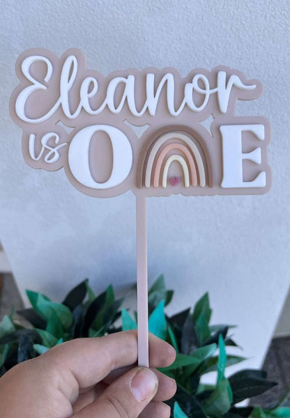 Rainbow Cake Topper