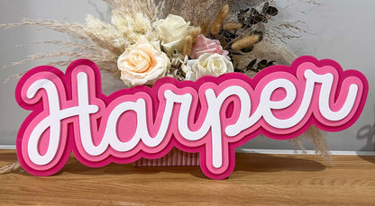 Triple Layer Wall Name Plaques