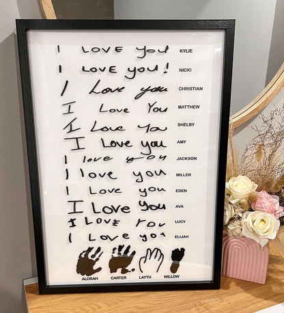Handwritten Acrylic 'I Love You' Frame