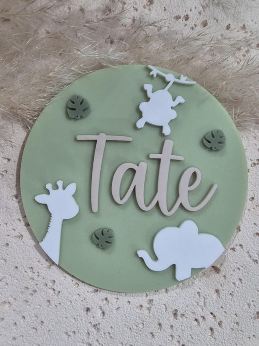 Name Announcement Plaque - Wild Jungle