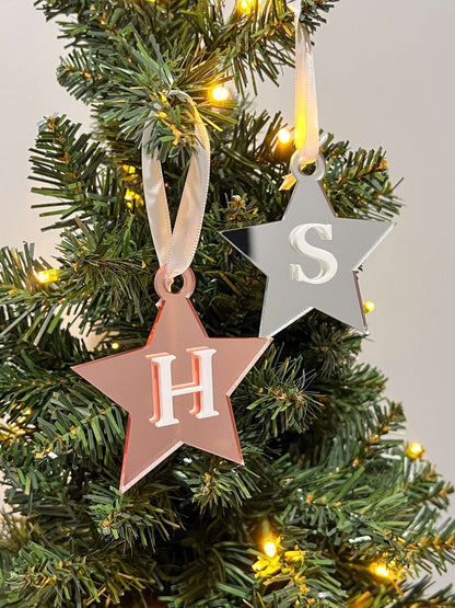 Star Monogram Christmas Ornament