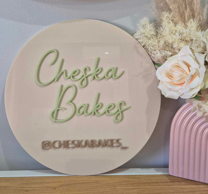 Round Acrylic Business Sign