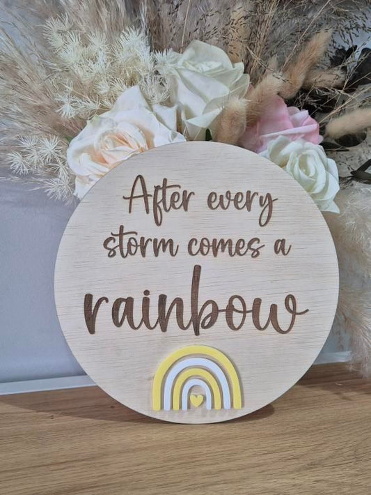 Rainbow Announcement Plaque