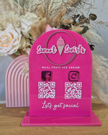 Arch Business QR Social Sign