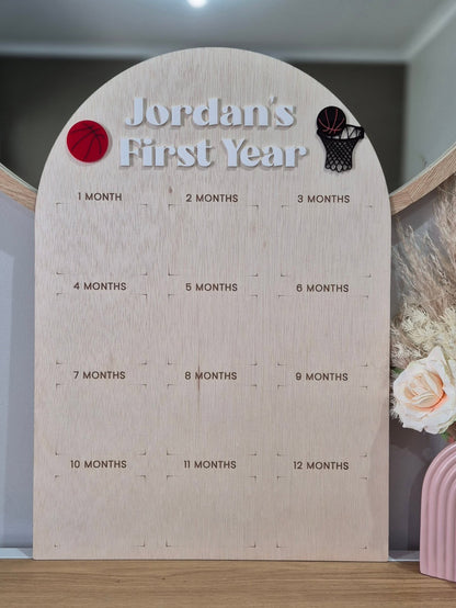 First Year Birthday Photo Board