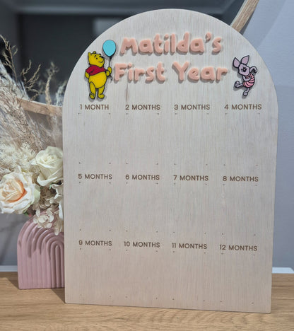 First Year Birthday Photo Board