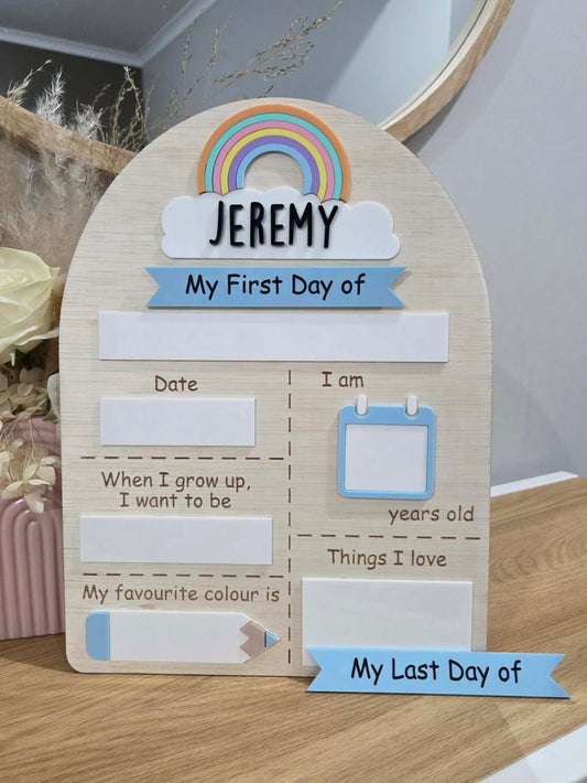 First/Last Day Board - Rainbow Design