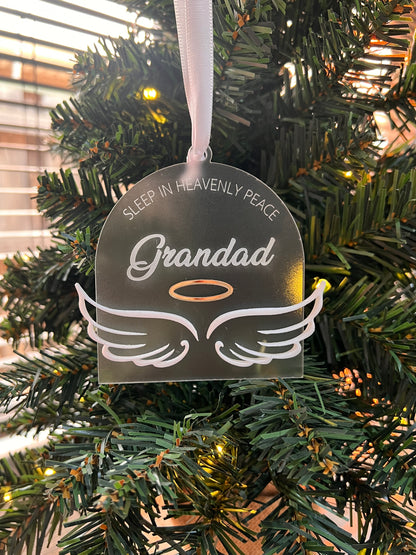 Memorial Christmas Ornament Angel Wings