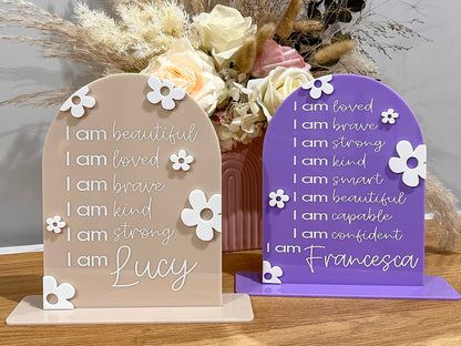 Affirmation Plaque - Acrylic Accents