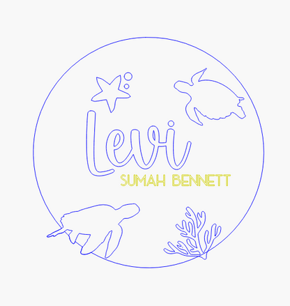 Name Announcement Plaque - Turtles