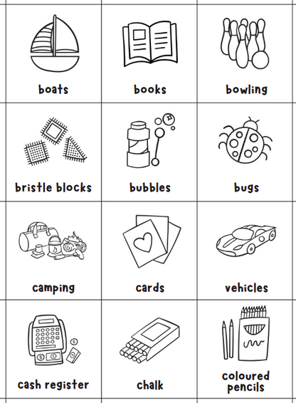 Kids Toy Storage Tub Labels
