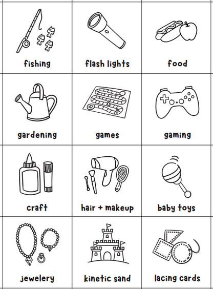 Kids Toy Storage Tub Labels