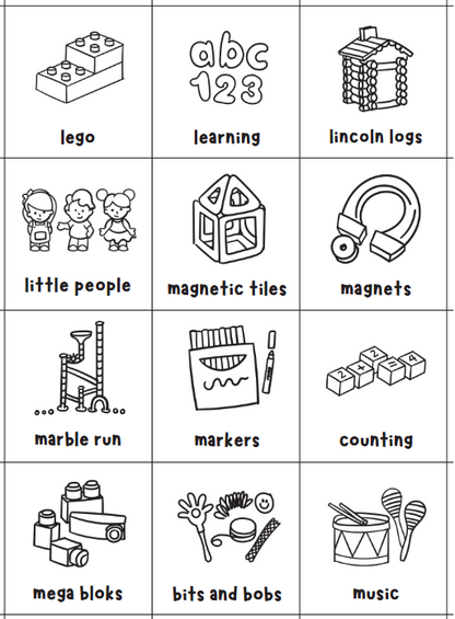 Kids Toy Storage Tub Labels