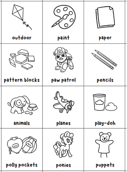 Kids Toy Storage Tub Labels